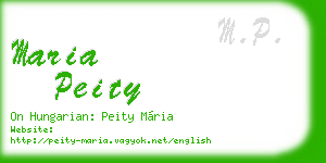 maria peity business card