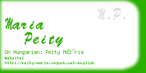 maria peity business card